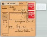 92718 W8481 Schirmitz KEINE AK Paketkarte