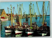 27472 W2190 Cuxhaven - Fischereihafen mit Fischkuttern und Blick zur Alten Liebe