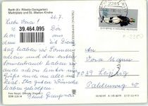 18356 O2380 Barth - Marktplatz St.Marien-Kirche Brunnen