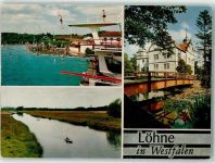32584 W4972 Ulenburg Foto AK Freibad Löhne Schloss Ulenburg