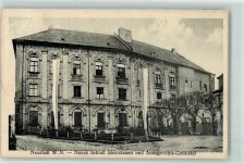 92660 W8482 Neustadt a.d.Waldnaab - Neues Schloss Bezirksamt Amtsgericht Gebäude Fahne