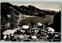 83727 W8162 Spitzingsee Foto AK Unterkunftshaus am See