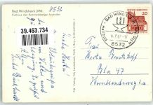 91438 W8532 Bad Windsheim - Kurhaus der Rummelsberger Anstalten
