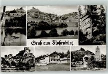 92696 W8481 Flossenbürg Foto AK Geisweiher Ruine Floßenbürg Silberhütte Löchlwegfelsen