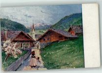 Kirchgang Kinder sign. F.Niebler F.H.und S. W.IX Nr.5307 Verein der Fürsorge Wien für Blinde Künstler Künstlerkarte