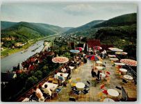 64757 W6932 Hirschhorn Neckar Foto AK Burgterrasse mit Neckartal