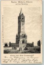 10115 W1000 Grunewald 1907 Gebrauchsspuren Kaiser Wilhelm Turm Auf den Karlsberg