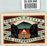 Bad Salzbrunn Szczawno-Zdroj 1921 Notgeldschein Notgeld 50 Pfennig 700 Jahrfeier