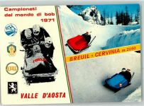 Cervinia Campionati del mondo 1971 Sonderstempel Bob Foto AK