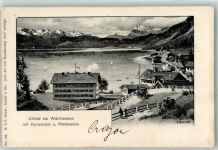 82431 W8111 Urfeld , Oberbay Künstlerkarte Walchensee Karwendel Wetterstein sign. Paetzold,A.