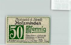 37603 W3450 Holzminden 1922 Notgeldschein Notgeld 50 Pfennig