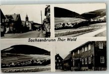 98678 O6124 Sachsenbrunn Foto AK mit Kirche Zum Heiligen Kreuz