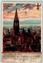 21729 W2163 Freiburg Elbe 1898 Künstlerkarte Münster