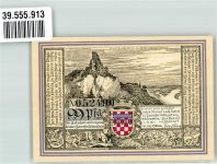 53604 W5340 Bad Honnef 1921 Notgeldschein 99 Pfennige Nr. 052490 Ruine Drachenfels
