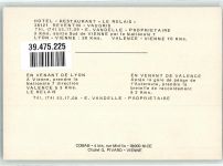 38121 Reventin-Vaugris KEINE AK Hotel Restaurant le Relais Informationskarte