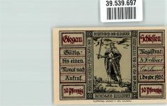 Glogau Glogow Notgeldschein Notgeld 10 Pfennig