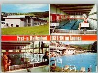 65510 W6270 Idstein Foto AK Freibad Hallenbad Schwimmbad Bademode Sprungturm
