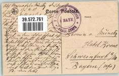 Spa 1918 Gebrauchsspuren Avenue de Barisart Feldpost WK I 2.Landst.Eskadron