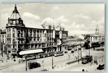 Debrecen Debreczin 1960 Foto AK Straßenbahn LKW