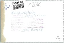 79429 W7841 Friedrichsheim FOTO KEINE AK Sanatorium Foto Original aus Archiv eines Ansichtskartenverlags