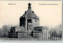 67360 Woerth Wörth an der Sauer Foto AK Französisches Armee- Denkmal