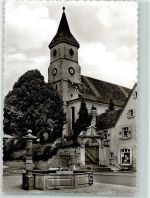 79418 W7846 Schliengen - St. Leodegarkirche Dorfbrunnen