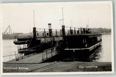 Southampton 1938 Gebrauchsspuren Dampfschiff Floating Bridge Foto AK