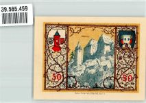 56457 W5438 Westerburg , Westerw Notgeldschein 50 Pfennig Notgeld 1920 Schloss Wappen Turm Adler
