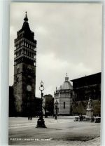 51100 Pistoia Foto AK Piazza del Duomo Denkmal