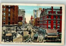 Milwaukee 1925 - Straßenbahn Handlung Wisconsin Street