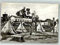 O4350 Bernburg Tipidorf HO Eiscafe Indianer Foto AK