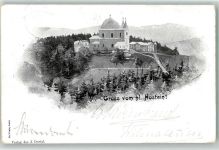 Bystrice pod Hostynem Bistritz Hostein 1901 Künstlerkarte St. Hostein