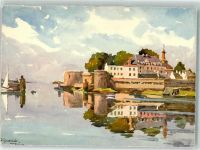29900 Concarneau Künstlerkarte Hafen