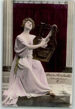 Frau mit Leier Serie 713 Reutlinger (Paris) 1907
