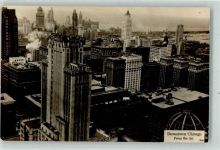 Chicago Foto AK Fliegeraufnahme Downtown