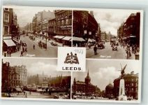 Leeds Gebrauchsspuren Denkmal City Square Briggate Boar Lane Foto AK