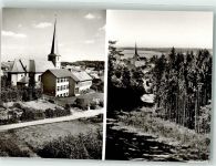 97640 W8741 Hendungen Foto AK mit Kirche St. Alban und Landschule