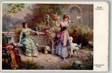 Zudringliche Gäste Frauen Tauben Schaf Zatzka, H. Künstlerkarte
