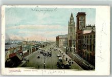 Liverpool 1903 Gebrauchsspuren Straßenbahn Hafen Bahnhof Overhead Railway