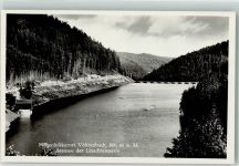 78147 W7741 Vöhrenbach Foto AK Linachtalsperre Stausee 800m Ruderboot