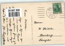 Auf der Elbe Am Abend Fischerboot 1913