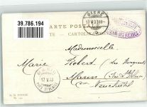 Mann raucht im roten Licht genüsslich seine Zigarre M. Munk Nr. 142 Stempel Commissariat Federal des Guerres Zigarre 1903