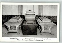 W8221 Wien Kaisergruft Sarg Kaiserin Elisabeth Kronprinz Rudolf Kaiser Franz Josef I.