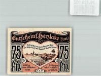 49770 W4479 Herzlake 1921 Notgeldschein 75 Pfennig