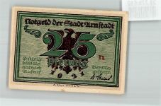 99310 O5210 Arnstadt 1921 Notgeldschein 25 Pfennig n Alexis