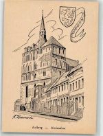 Kolberg Kolobrzeg KEINE AK sign. Kronmarck Mariendom Informationskarte