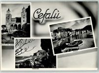 90015 Cefalu' Foto AK Hafen Rathaus