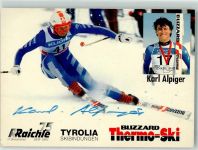 Karl Alpiger auf Blizzard Thermo Ski Weldcupsaison Autogramm