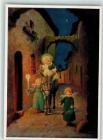 Nr. 4314 Verlag Josef Müller Engel Christkind Esel Schönermark