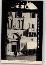 06100 Perugia Foto AK Schloss Palazzo del Capitano del Popolo
